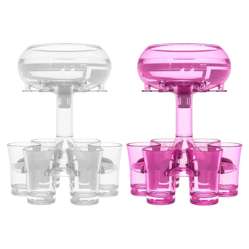 Shot Glass Dispenser, Six Glasses, Drink Tool For Wine Beer Whiskey