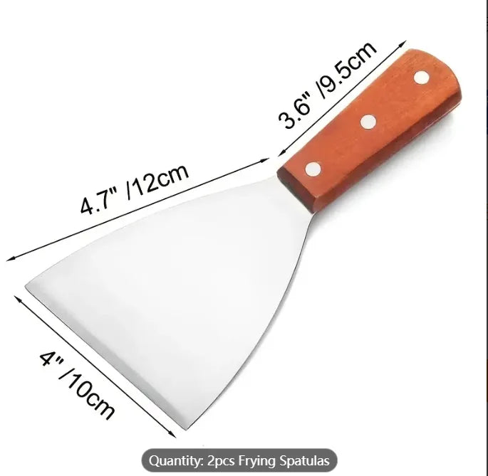 Set Of 2 Large Stainless Steel Spatulas