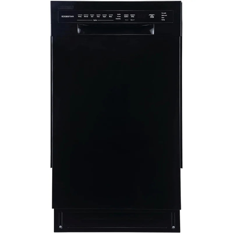 18 Inch Wide Front Control Dishwasher - Black