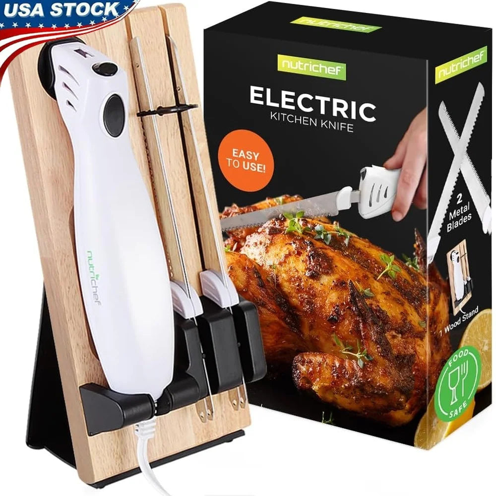Electric Carving Turkey Slicer Kitchen Knife Set