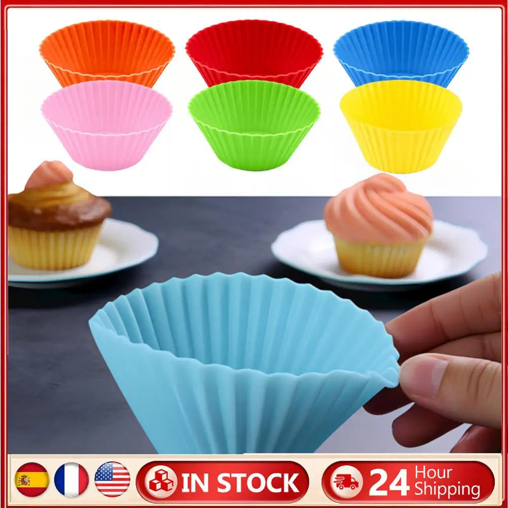 12 Piece Reusable Silicone Baking Cups