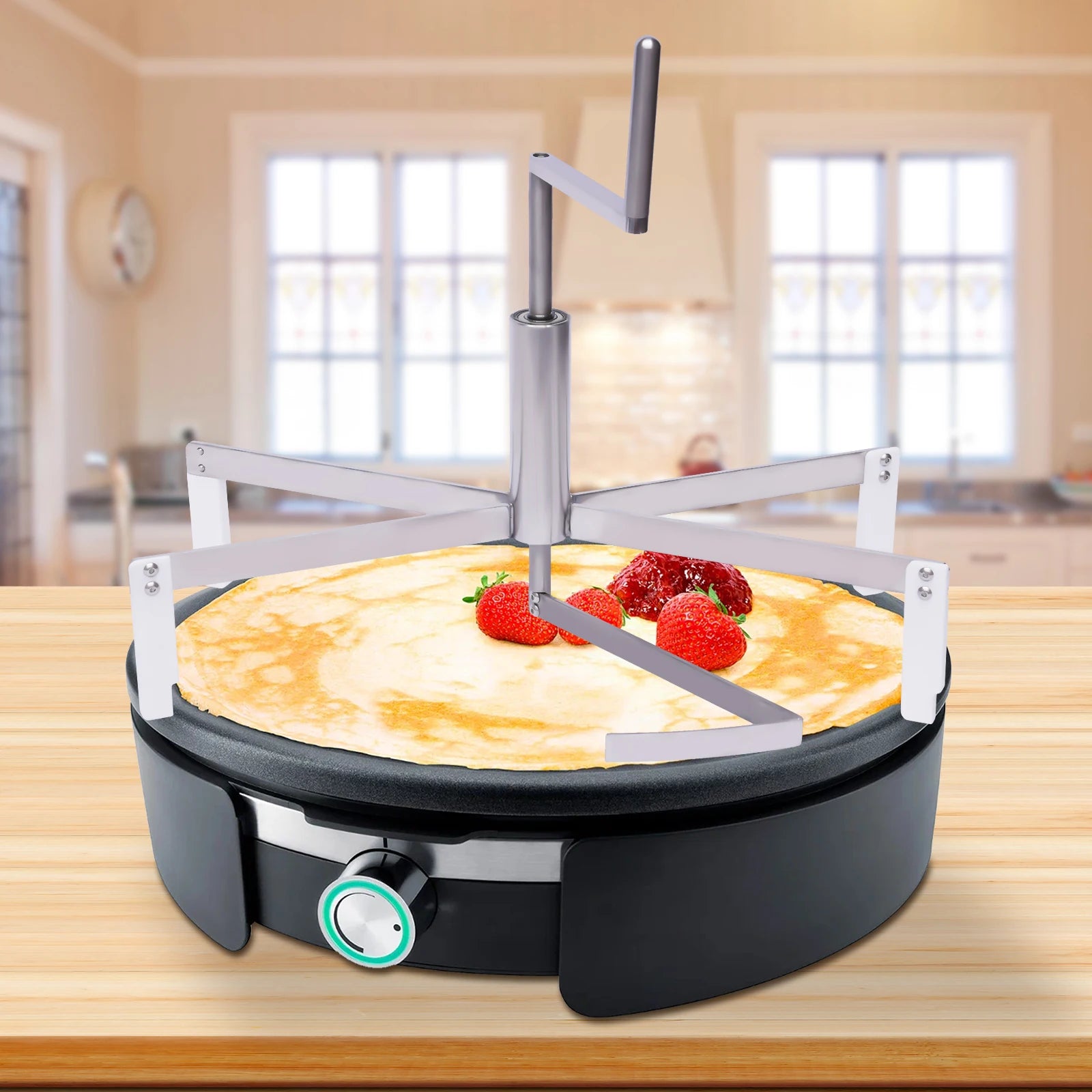 Pancake Maker Crepe Machine Batter Spreader